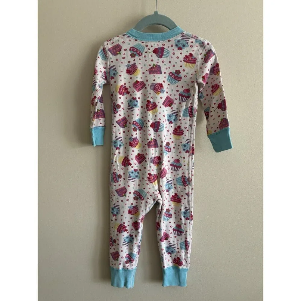 HANNA ANDERSSON ORGANIC BABY Side Zip Sleeper Pink Cupcake 18-24 M Birthday